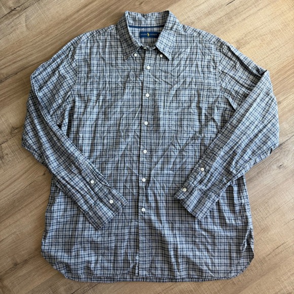 Ralph Lauren Other - Ralph Lauren Mens XXL Plaid Button Down Shirt Blue Grey Long Sleeve 710671906001